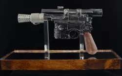 Display stand for toy Han Solo DL-44 blaster