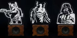 Edge lit Star Wars displays