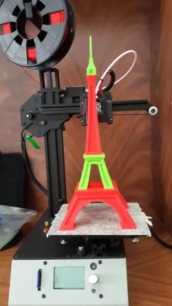 Eiffel Tower 4 Parts for small printers without glue