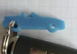 Fiat 124 Spider silhouette keychain