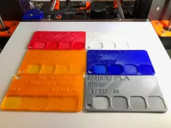 Filament Sample Card - Customizable SCAD