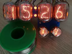 Nixie tube socket for 4 IN-12s and 2 IN-2s