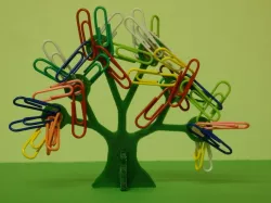 Paper clip tree / Arbre à trombones