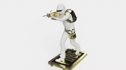 PUBG PLAYERUNKNOWN BATTLEGROUND 3 Level Set M249 Figurine(STANDING)