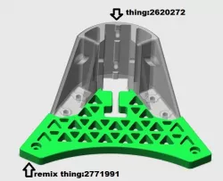 remix Anycubic Kossel Linear Plus Cover with room for reinforcement
