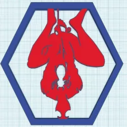Spiderman Silhouette Hex Coaster