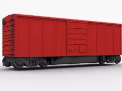 Train Boxcar Assembly - 32mm scale / S-Gauge 