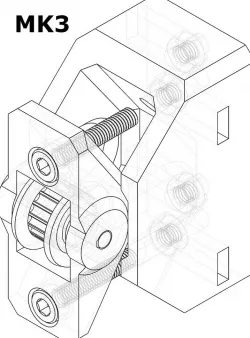 Y-belt holder and tensioner for MK3 and Bear MK2, MK2.5, and MK3