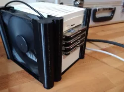 1-to-4 HDD Stackable Raspberry NAS with PSU v3