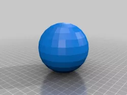 3" dia. low poly sphere with hole (1/2" wall thickness)