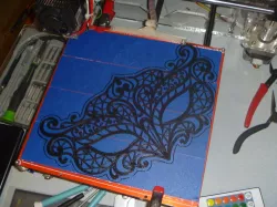 Bird mask lace-look