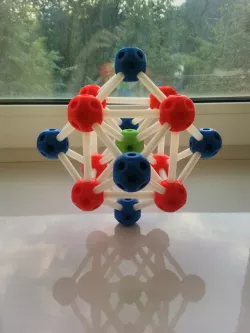 Body-centered cubic crystall lattice