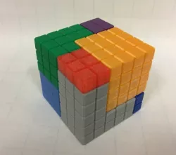 Cube Dissection Puzzle/ Model for 3^3 + 4^3 +5^3 = 6^3