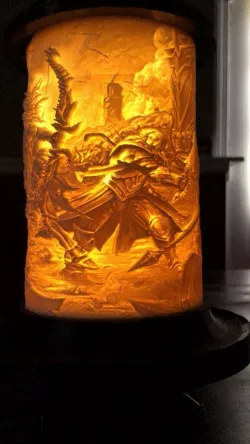 Cylindrical Lithophane Lantern