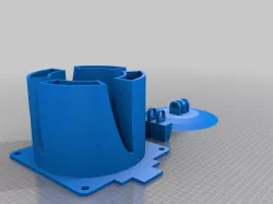 Desk fan shroud with Venturi effect design 200mm variant