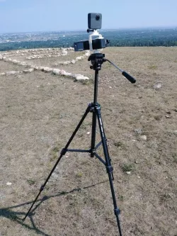 Dual Mount (Sony Camera & GoPro Fusion 360 on the same Tripod!)