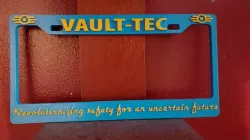 fallout / vault tec license plate frame