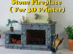 Fireplace for dollhouse 1:12 scale