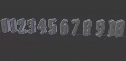 Gloomhaven 3D numbers