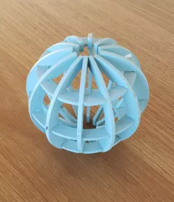 Gridded globe laser cut