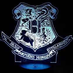 Hogwarts Coat of Arms Crest - LED Lamp Plate