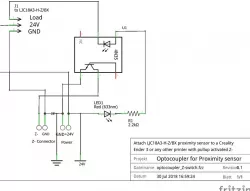 How to attach a LJC18A3-H-Z/BX capacitive probe via optocoupler to Creality Ender 3 (and other printers) 