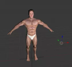 Low-poly Billy Herrington model