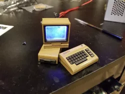 Mini Commodore 64 1702 monitor with LED provision