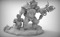 orc with flame thrower