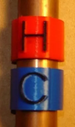 Pipe Label Clips - Hot and Cold