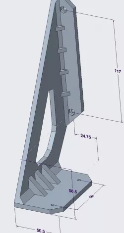 Prusa i3 MK3 Brace to Replace PSU (Reduced Mtl)