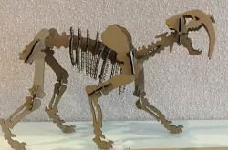 Sabertooth 3D Puzzle Laser Cut