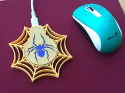 Spiderweb 3D printed Qi charger pad 