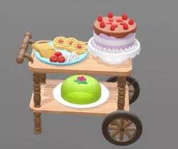 Tea cart compatible with Sylvanian families