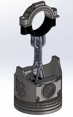 Topology Optimized 1957 Cheverolet V8 Piston Assembly