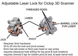 Ciclop 3D Scanner Adjustable Laser Mount