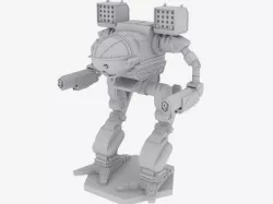 Classic Mad Cat miniature with base (Timber Wolf)