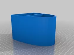 Divided semi circle tray