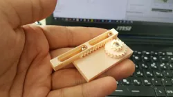 Double helical rack & pinion toy set