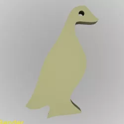 Duck Silhouette Key Chain