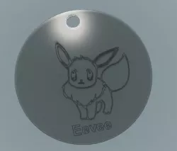 Eevee Keychain Tag Pokemon 