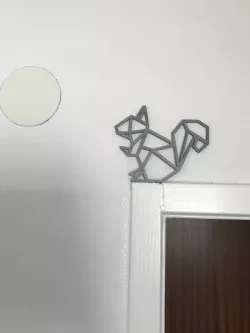 Geometric Squirrel Wall Sculpture