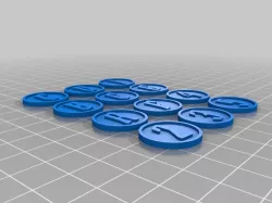 Gloomhaven Letter and Number Tokens