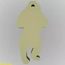 Gorilla Silhouette Keychain