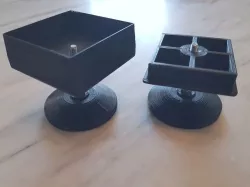 Height adjustable feet for IKEA LACK table
