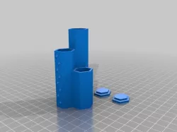 Hexagonal Storage Columns with Lids