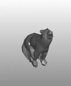Low poly wolf