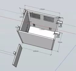 Overflow box for fish tank (13x7 cm)