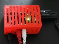 Raspberry Pi case with PIFI Digi DAC+HIFI card attached