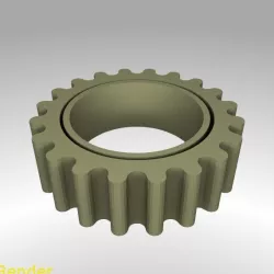 Rounded Gear Fidget Ring - Size 7